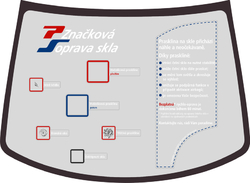 PS sada na opravy prasklin čelních dvouvrstvých autoskel